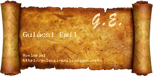 Gulácsi Emil névjegykártya
