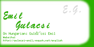 emil gulacsi business card